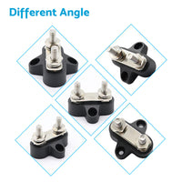 Heavy Duty Dual M6 Bus Bar Terminal Block Power Distribution Stud Black Suitable For Automotive Applications