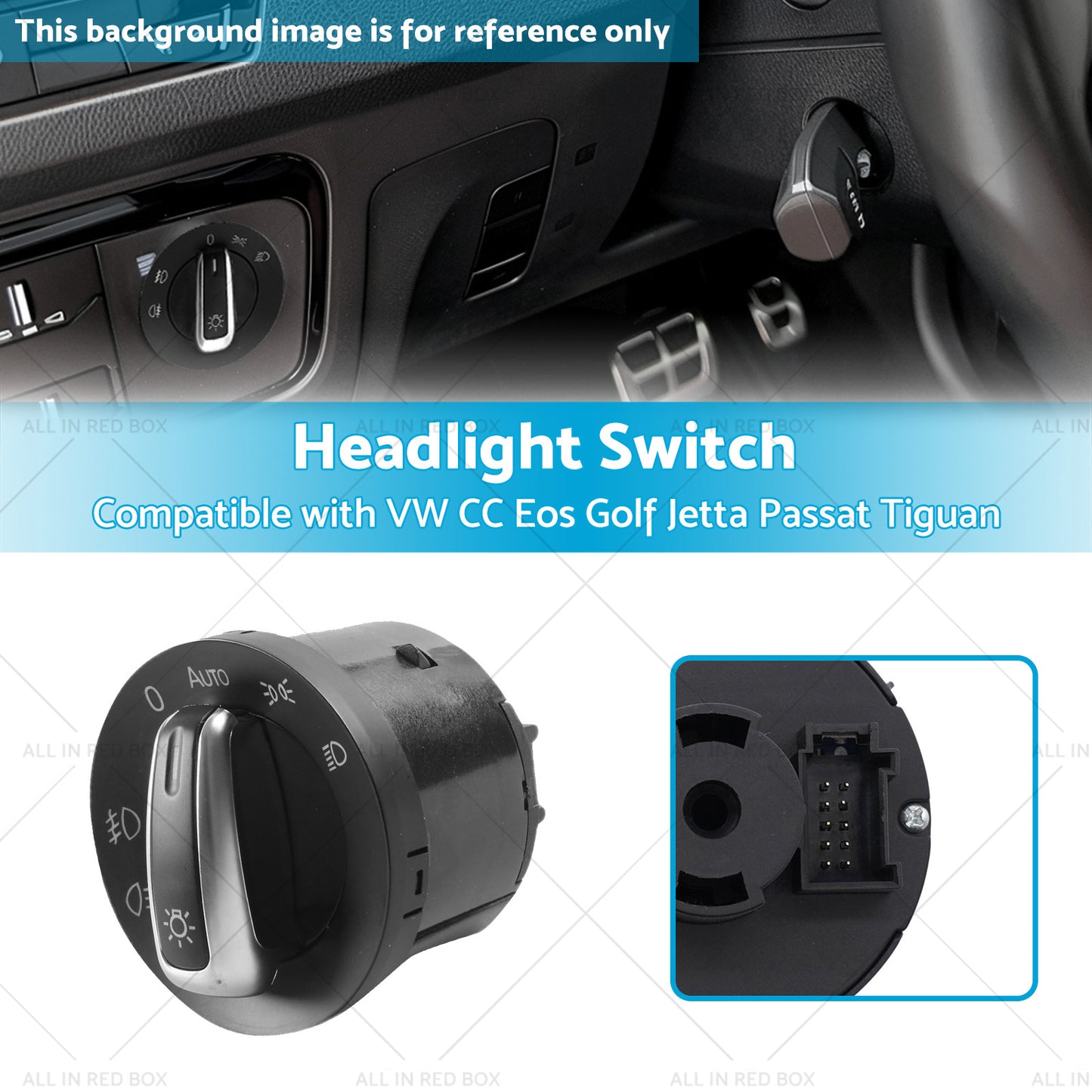 {{ Headlight Switch Suitable for VW CC Eos Golf Jetta Passat Tiguan 5ND941431B }} - Buy Car Parts Online at {{ Kaka Auto Parts }}.