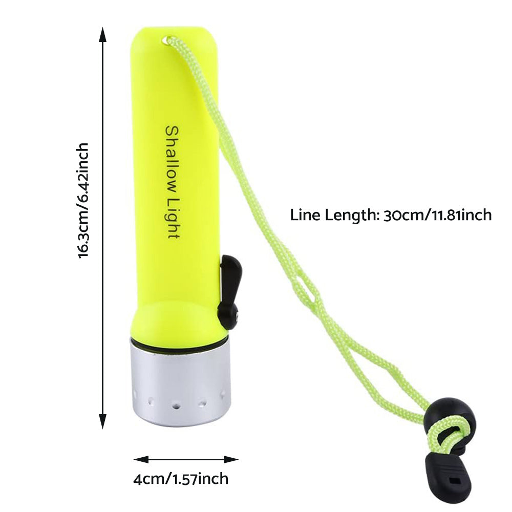 180Lm LED Scuba Diving Flashlight Torch Suitable For Underwater Waterproof Lighting