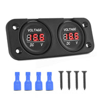 Digital LED Volt Meter Dual Battery Monitor Suitable For Boat Marine DC 12V-24V