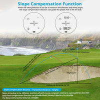 1200M Laser Golf Range Finder With Slope On/Off, LCD Display & Vibration