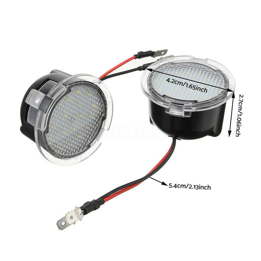 2X Under Mirror 6000K LED Light Puddle Lamps Suitable for Ford Ranger PX2 PX3