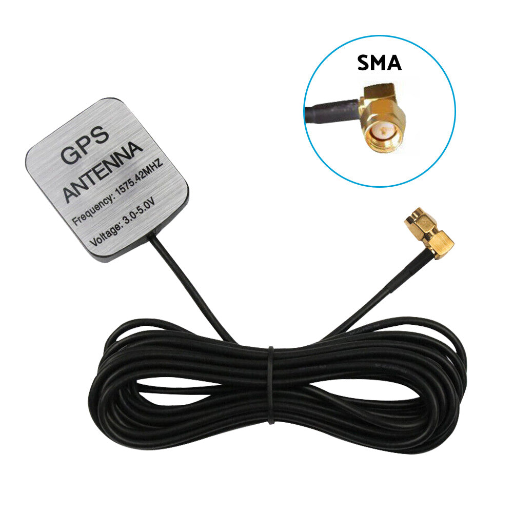 GPS Antenna With SMA Plug Active Aerial Extension Cable Suitable For Car DVD Head Unit Stereos