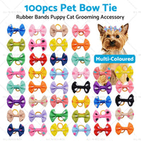 {{ Up To 100PCS Pet Small Dog Hair Bows Rubber Bands Puppy Cat Grooming Accessory }} - Buy Car Parts Online at {{ Kaka Auto Parts }}.