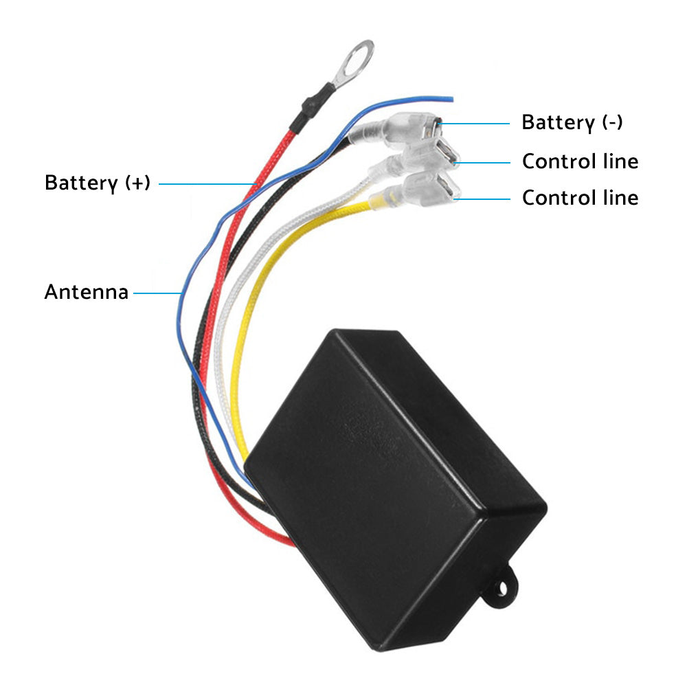 500A 12V Heavy Duty Electric Contactor Winch Solenoid Suitable For 4x4 Recovery with Twin Wireless Remote