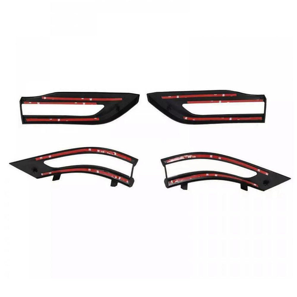 4x Gloss Tail Light Cover Trim Bezel Suitable For Jeep Grand Cherokee 2014-2020