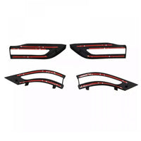 4x Gloss Tail Light Cover Trim Bezel Suitable For Jeep Grand Cherokee 2014-2020