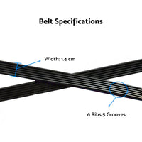 Washing Machine Drive Belt Suitable for Haier HWF85AN1 HWF90AN1 HWF95AN1 6EPJ
