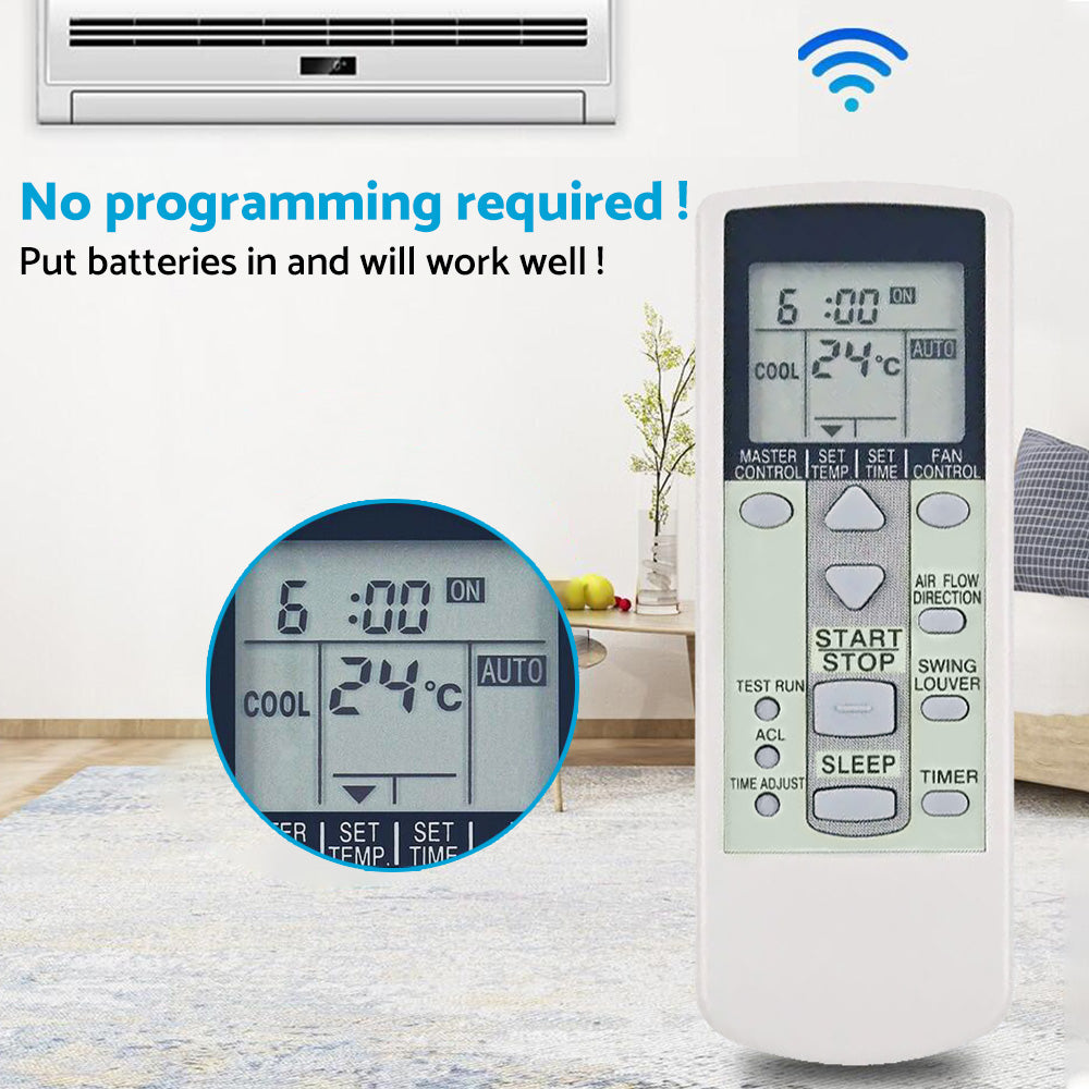 AC Air Conditioning Remote Control Suitable For Fujitsu Models AR-DJ2, AR-DJ3, AR-DJ4, AR-DJ8 & AR-DJ9