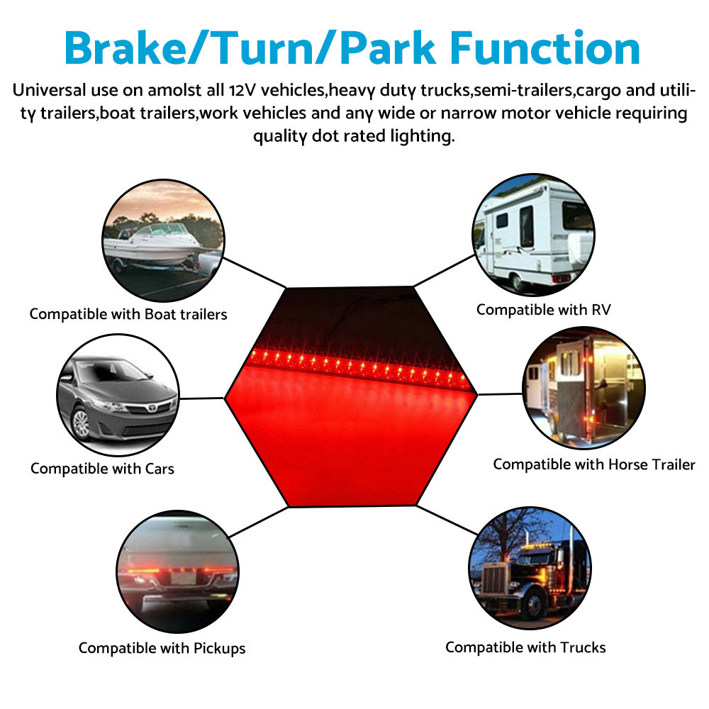 {{ Universal 11 LED Car 3RD Third Brake Light Rear Tail Light High Mount Stop Lamp }} - Buy Car Parts Online at {{ Kaka Auto Parts }}.