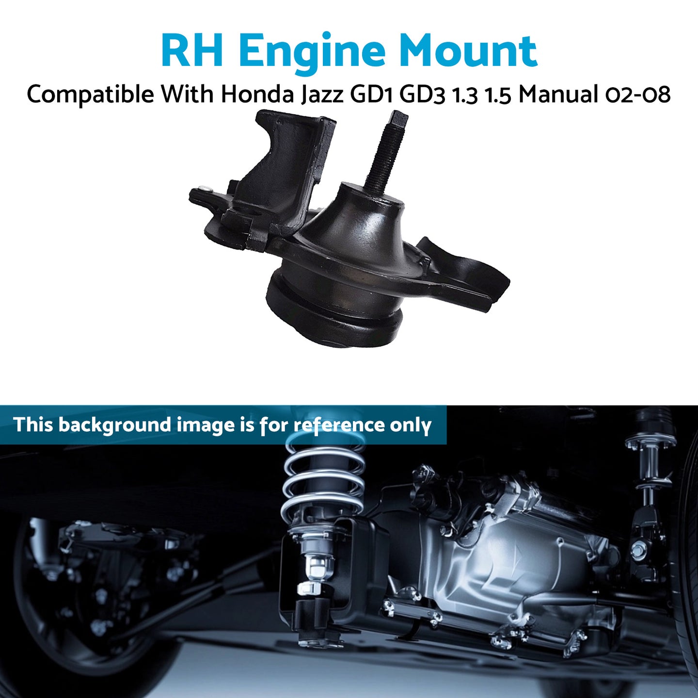 {{ Engine Mount Right Suitable For Honda Jazz GD1 GD3 L13A1 L15A1 Manual 2002-2008 }} - Buy Car Parts Online at {{ Kaka Auto Parts }}.