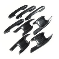 Carbon Fiber Look Door Handle Bowl Strip Covers Suitable for Toyota Kluger 2021¨C2025