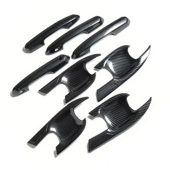 compare product Carbon Fiber Look Door Handle Bowl Strip Covers Suitable for Toyota Kluger 2021¨C2025