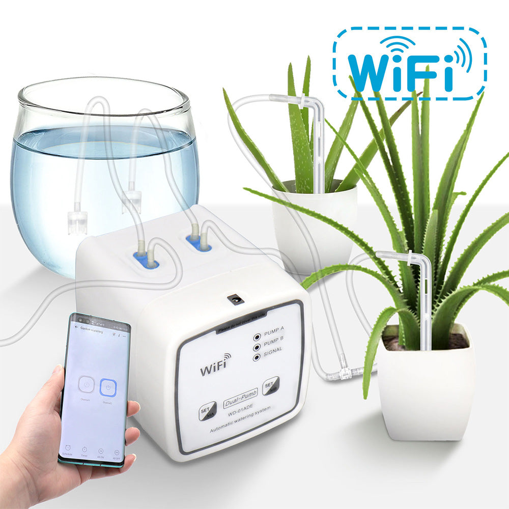 WiFi Control Watering System Double Pump Automatic Water Drip Mobile APP Control