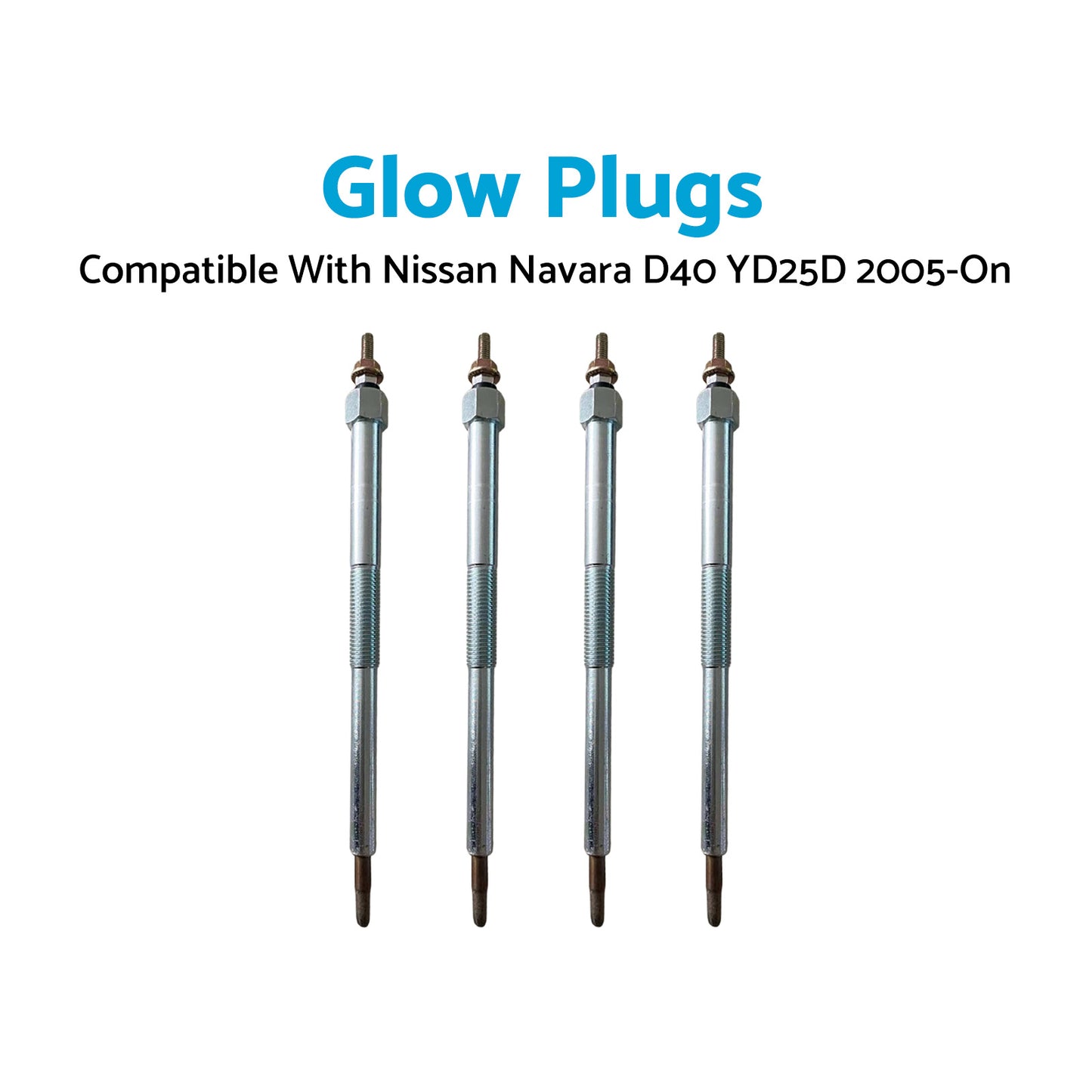{{ 4pcs Glow Plugs Suitable For NISSAN NAVARA D22 D40 YD25D R51 X-Trail 2005-On }} - Buy Car Parts Online at {{ Kaka Auto Parts }}.