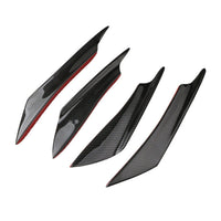 4x Carbon Fiber Bumper Fin Canard Splitter Diffuser Valence Spoiler Lip
