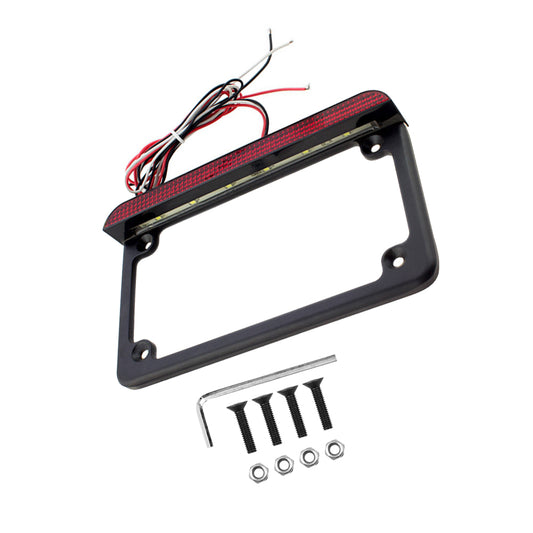 Motorcycle License Plate Frame Bracket With LED Brake Light Suitable For Harley-Davidson