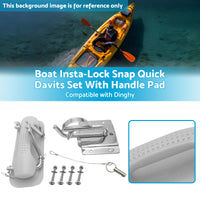 {{ Boat Insta-Lock Snap Quick Davits Set Stainless Steel With Handle Pad }} - Buy Car Parts Online at {{ Kaka Auto Parts }}.