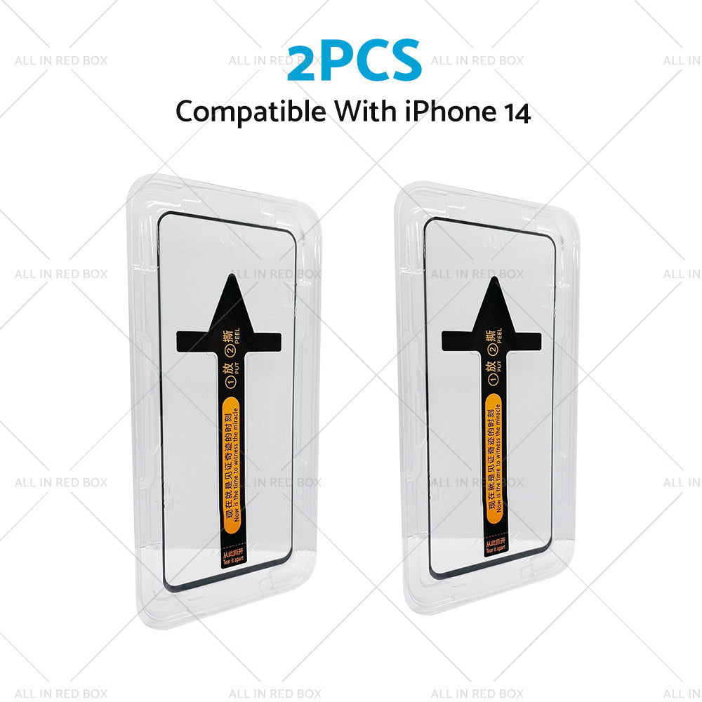 {{ 2PCS Tempered Glass Screen Protector Suitable For iPhone 14/ Pro/ Max/ Plus }} - Buy Car Parts Online at {{ Kaka Auto Parts }}.