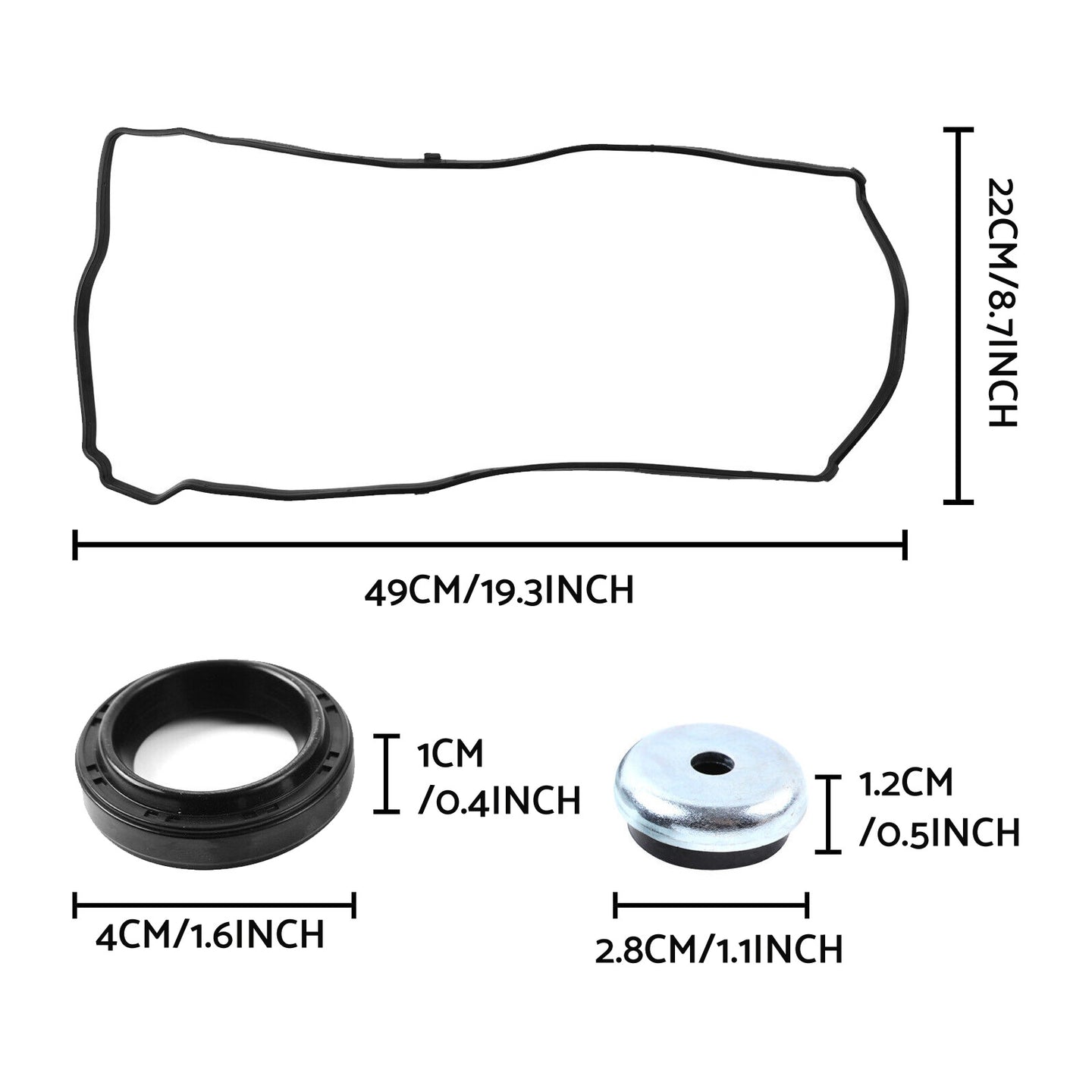 {{ Rocker Valve Cover Gasket Kit Silicone Suitable For Honda Integra DC5 K20A K20Z }} - Buy Car Parts Online at {{ Kaka Auto Parts }}.