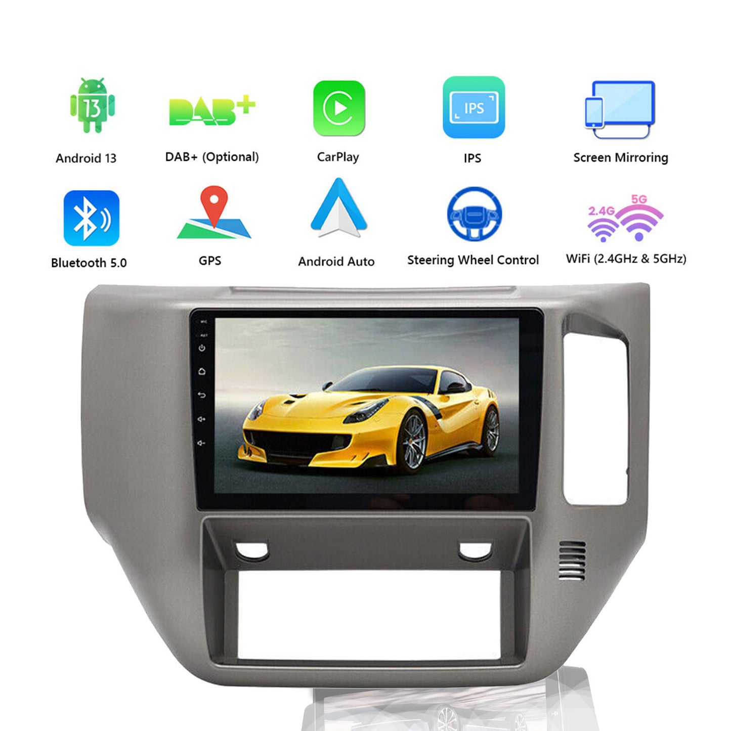 {{ In-Dash Units Android 13 9'' Bluetooth Suitable For Nissan Patrol 2004-15 GU Y61 }} - Buy Car Parts Online at {{ Kaka Auto Parts }}.