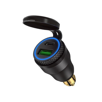 compare product Dual USB Charger Hella DIN Type C Plug Socket Suitable For BMW Motorcycles / Ducati Motorcycles