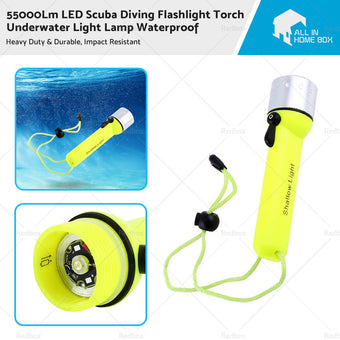 compare product 180Lm LED Scuba Diving Flashlight Torch Underwater Light Lamp Waterproof