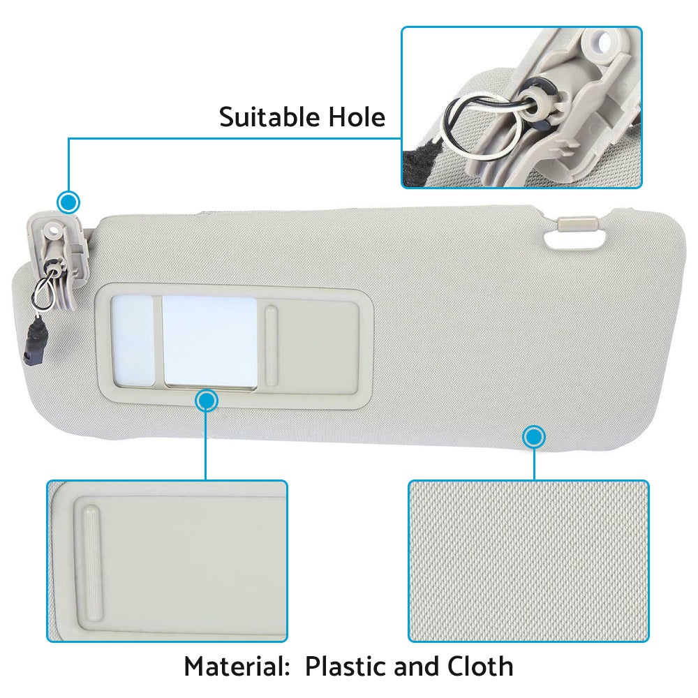 {{ Left Sun Visor w or  Mirror Passenger Side TDY1-69-320 For Mazda CX-9 2010-2015 }} - Buy Car Parts Online at {{ Kaka Auto Parts }}.