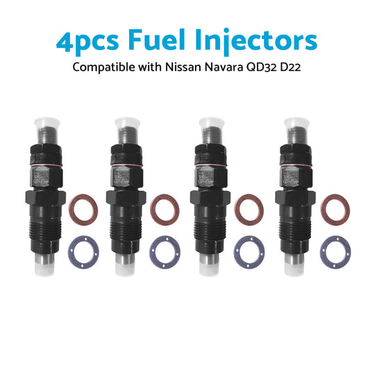4PCS Desiel Fuel Injectors Suitable for Nissan Navara QD32 D22 3. 2L 1997-2001
