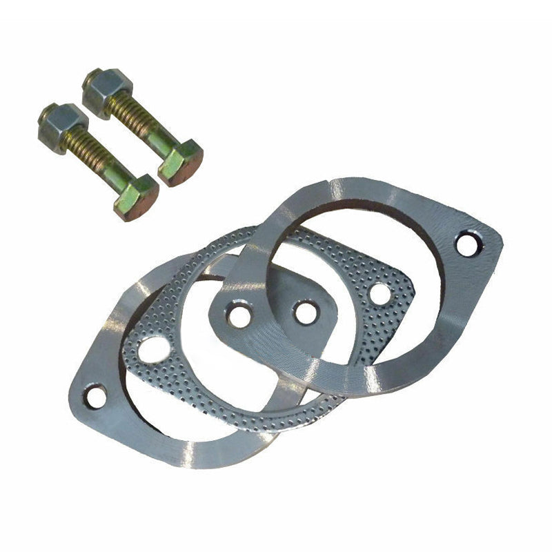 2.5in Universal Exhaust Flange Gasket Plate Bolt Nut Kit 300mm (63mm) Stainless Steel