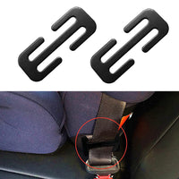 2x Locking Clip Metal Automotive Type Car Safety Seat Belt Steel Adjuster