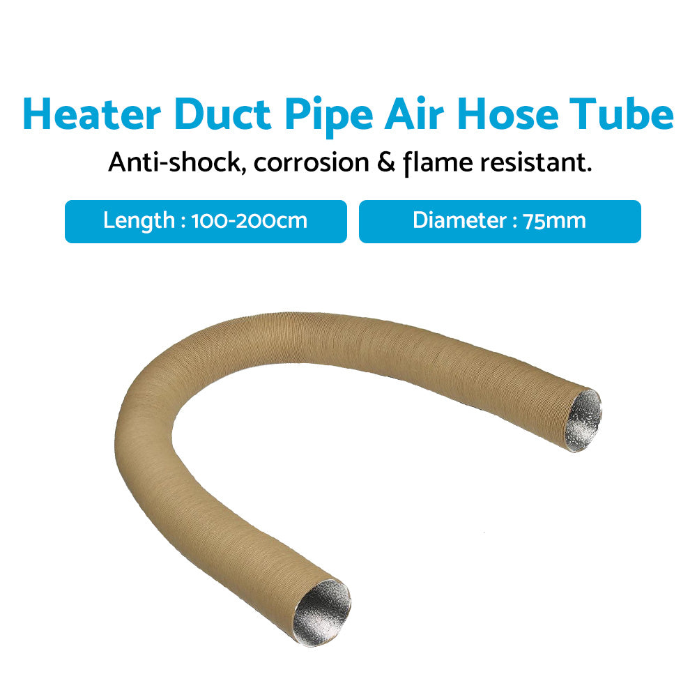 {{ 75mm 200cm Heater Duct Cold Hot Air Hose Pipe For Car Parking Air Diesel Heater }} - Buy Car Parts Online at {{ Kaka Auto Parts }}.