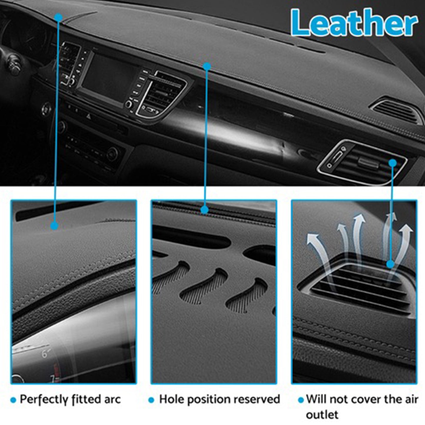 1x Non-Slip Dash Mat Microfiber Leather Suitable For  GWM Tank 500 2024 on