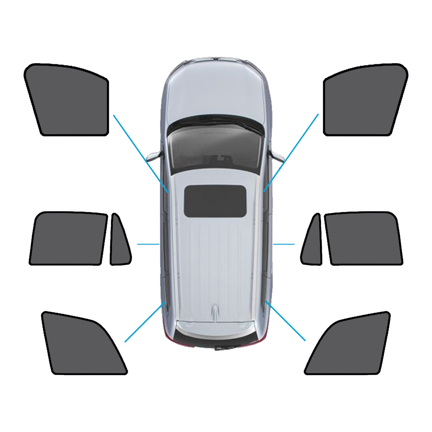 {{ Magnetic Mesh Sun Blind Shades Suitable for Volvo XC90 2015-Current On Front/Rear }} - Buy Car Parts Online at {{ Kaka Auto Parts }}.