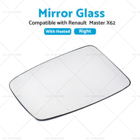 {{ Right Mirror Glass Suitable for Renault Master X62 2010-2019 Heated Convex base }} - Buy Car Parts Online at {{ Kaka Auto Parts }}.
