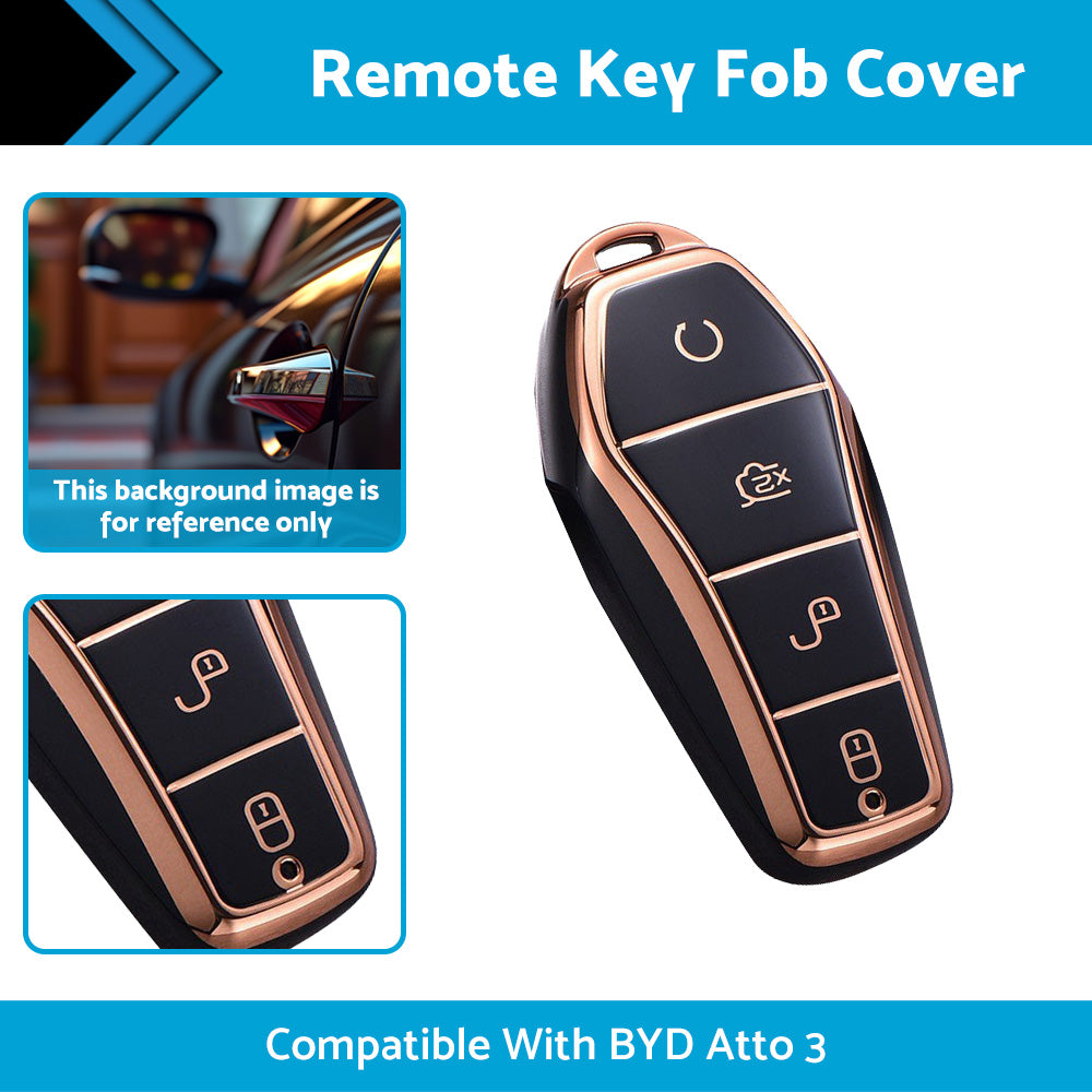 {{ Remote Key Fob Cover Protector Car Key Case Suitable For BYD Atto 3 Accessories Durable }} - Buy Car Parts Online at {{ Kaka Auto Parts }}.