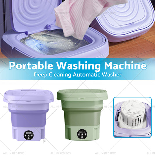8L Foldable Washing Machine Portable 3 Modes Deep Cleaning Automatic Washer 240V