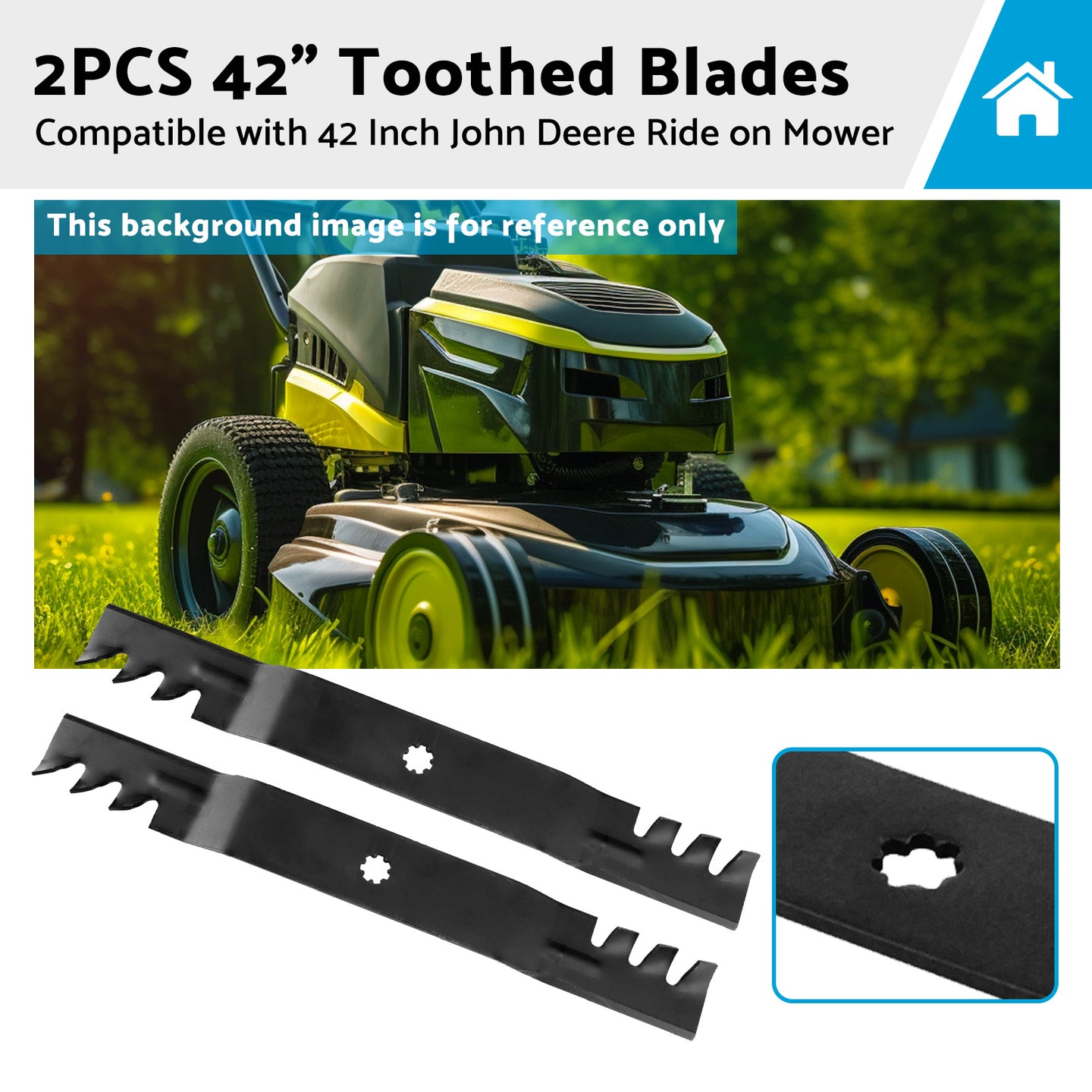 {{ 2PCS 42 inch  Toothed Blades Suitable for John Deere M154061 M154062 GX22151 }} - Buy Car Parts Online at {{ Kaka Auto Parts }}.