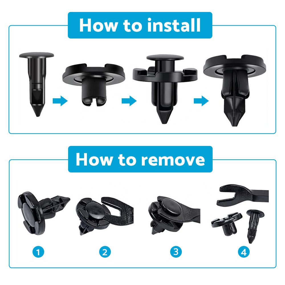 8mm Clips Suitable For Nissan GU Patrol Inner Guard Liner Grille Retainer Fastener