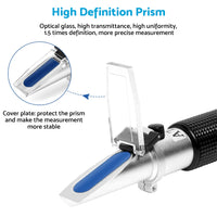 ATC Alcohol Refractometer Liquor Volume Percent Tester 0-80percent Measuring Range