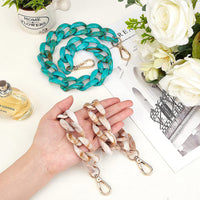 2PCS Resin Purse Chain Handle Acrylic Bag Strap Detachable Purse Clutches Handle