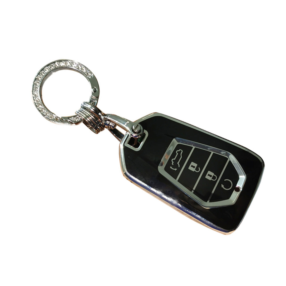 TPU 4-Button Car Remote Key Fob Cover Suitable For Isuzu D-MAX / MU-X MUX Black