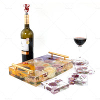 {{ Silicone Epoxy Resin Casting Tray Mold 13. 5 inch  Deep Rectangle Mold4 Coaster Mold }} - Buy Car Parts Online at {{ Kaka Auto Parts }}.