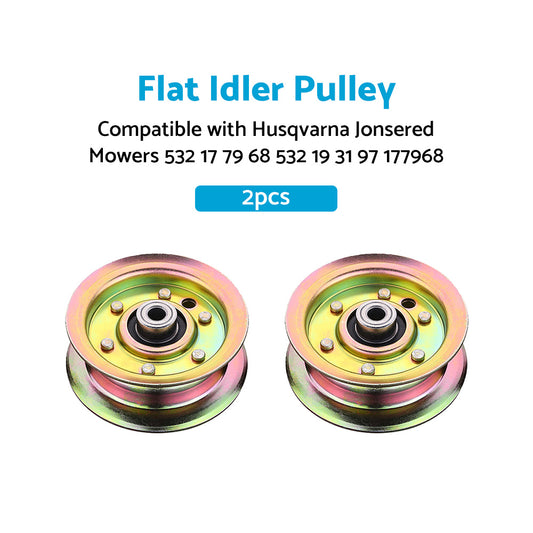 2xPulley Suitable For Husqvarna Jonsered Mowers 532 17 79 68 532 19 31 97 177968