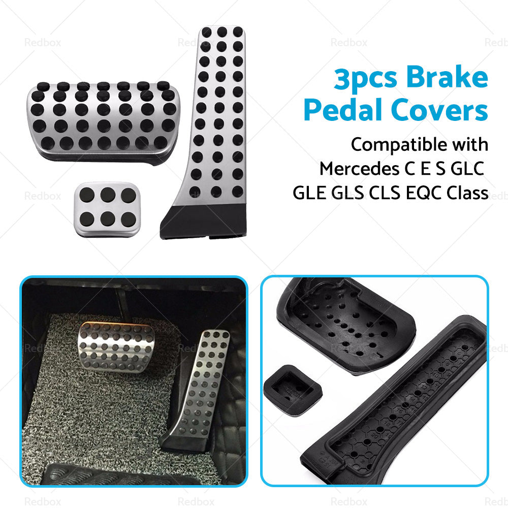 {{ 3PCS Brake Pedal Pad Cover Suitable For Mercedes C E S GLC GLE GLS CLS EQC Class }} - Buy Car Parts Online at {{ Kaka Auto Parts }}.