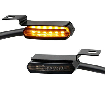 compare product 6x LED Mini Motorcycle Front Turn Signal Indicator Amber Light Suitable For Harley & Chopper