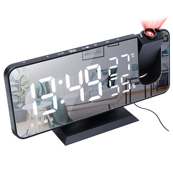 compare product Projection on Ceiling Digital Dual Alarm Clock Bedroom Radio LED Big Screen