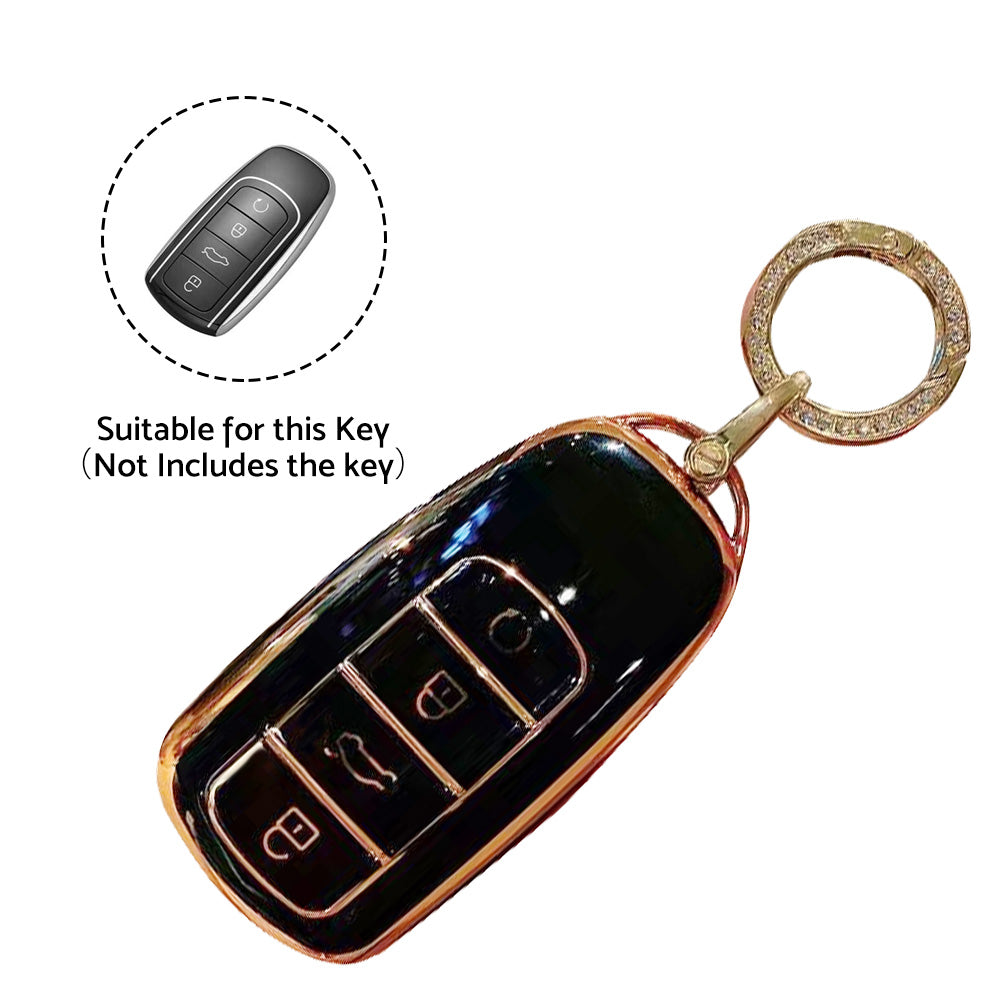 Car Remote Key Fob Case Cover Black TPU Suitable For Chery Omoda 5