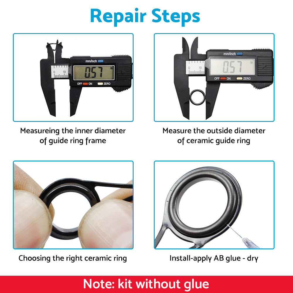 {{ 160Pcs 3. 7mm-30mm Ceramic Fishing Rod Guide Rings Wear Resistant Rod Repair Kit }} - Buy Car Parts Online at {{ Kaka Auto Parts }}.