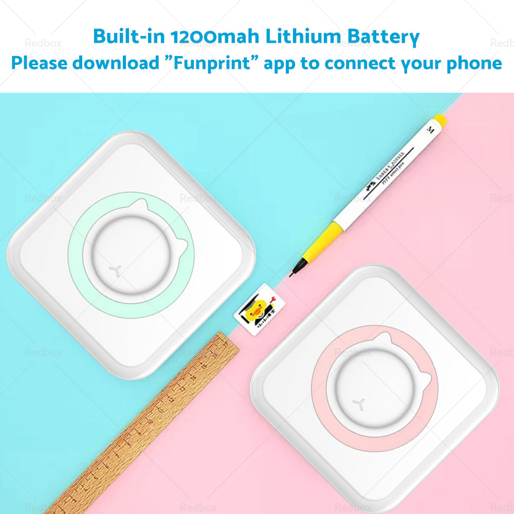 {{ Mini Pocket Thermal Printer Wireless Blue-tooth Photo Paper Inkless }} - Buy Car Parts Online at {{ Kaka Auto Parts }}.